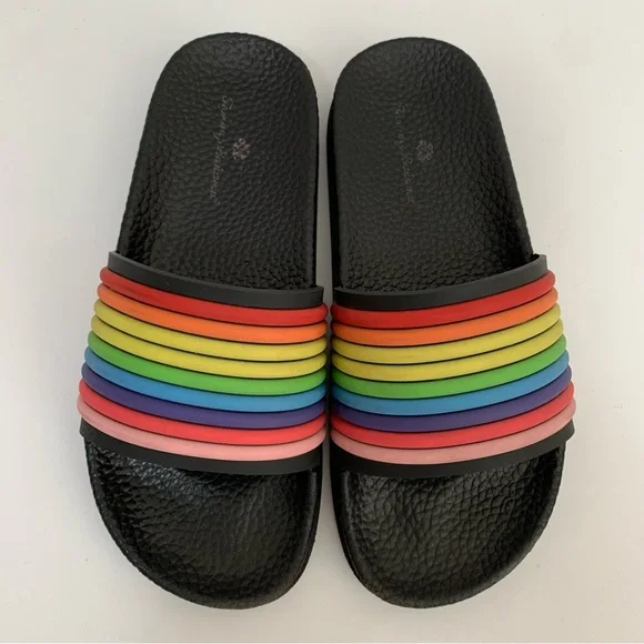 Tommy Bahama Rainbow Slides, comfort cushion slip on sandal shoes, girls size 1 - Picture 14 of 14